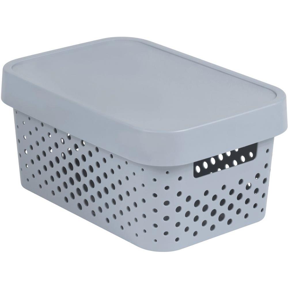 Contenitore Traforato Con Coperchio Jnfinity 4,5l Grigio - Foto 1