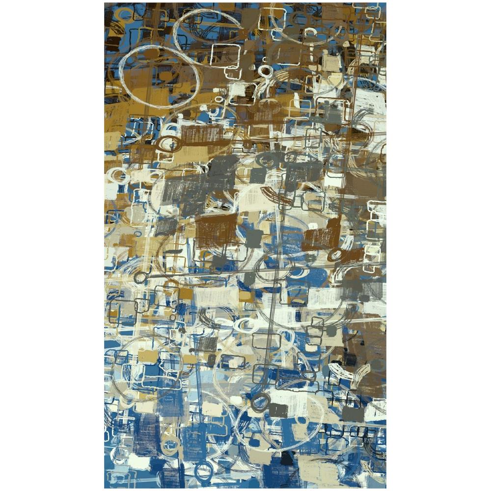 Tappeto Stampato Stranger Circle 1 - Astratto - Arredo - Antiscivolo - Da Soggiorno, Salotto, Camera - Multicolore In Poliestere, Cotone, 60 X 100 Cm - Foto 1