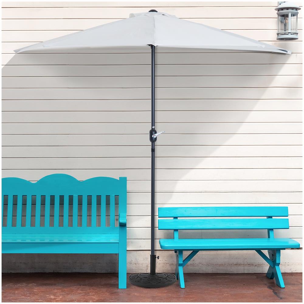 Ombrellone Da Giardino Impermeabile Protezione Uv Bianco - Foto 3