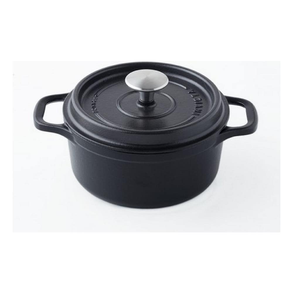 Casseruola Rotonda In Ghisa Smaltata 24 Cm Nero Opaco - 402241 - Foto 1