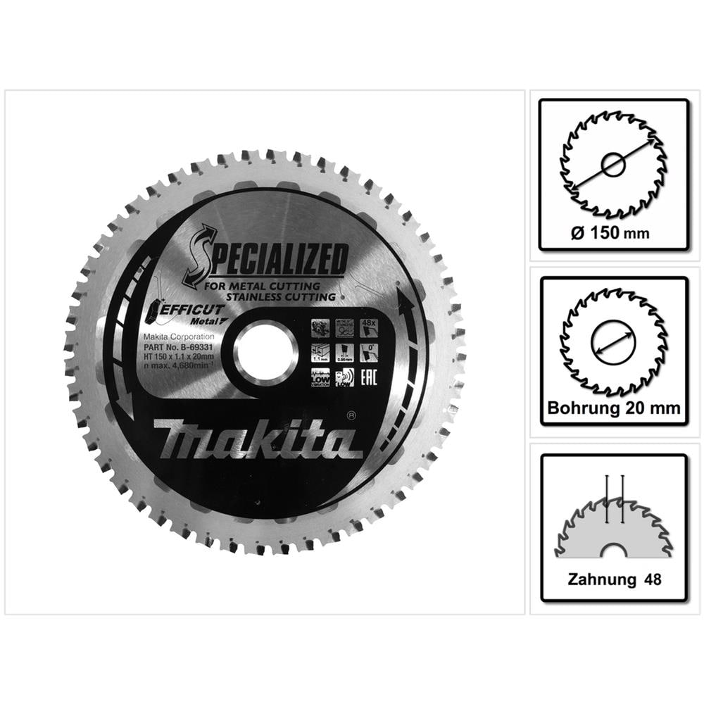 Mccs15048e Sega Circolare Specialized Efficut 150 X 20 X 1,1 Mm (B-69331) - 48 Denti, Per Metallo - Foto 1