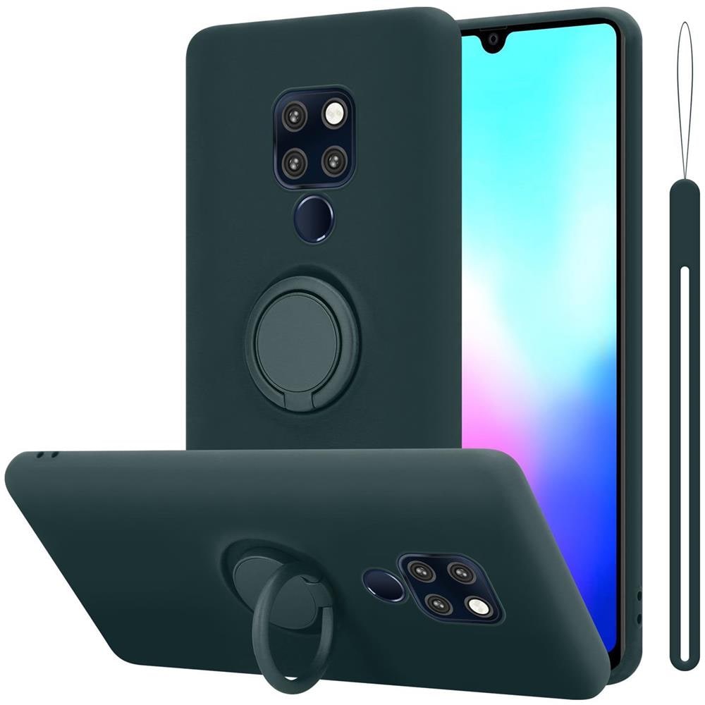 Custodia Compatibile Con Huawei Mate 20 In Liquid Verde - Coperchio Protettivo In Silicone Tpu Flessibile Con Anello - Foto 1