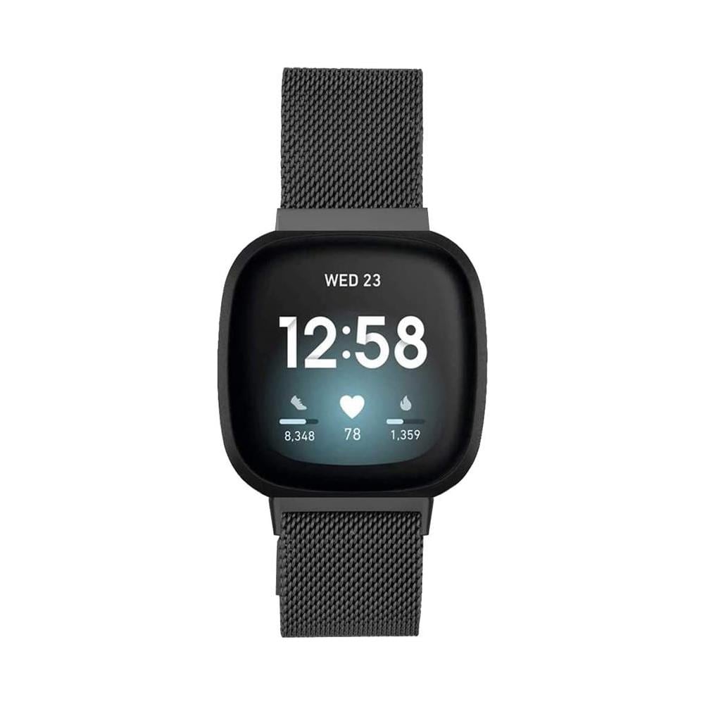 Bracciale Fitbit Versa 3 / Sense In Acciaio Inossidabile Nero - Foto 1