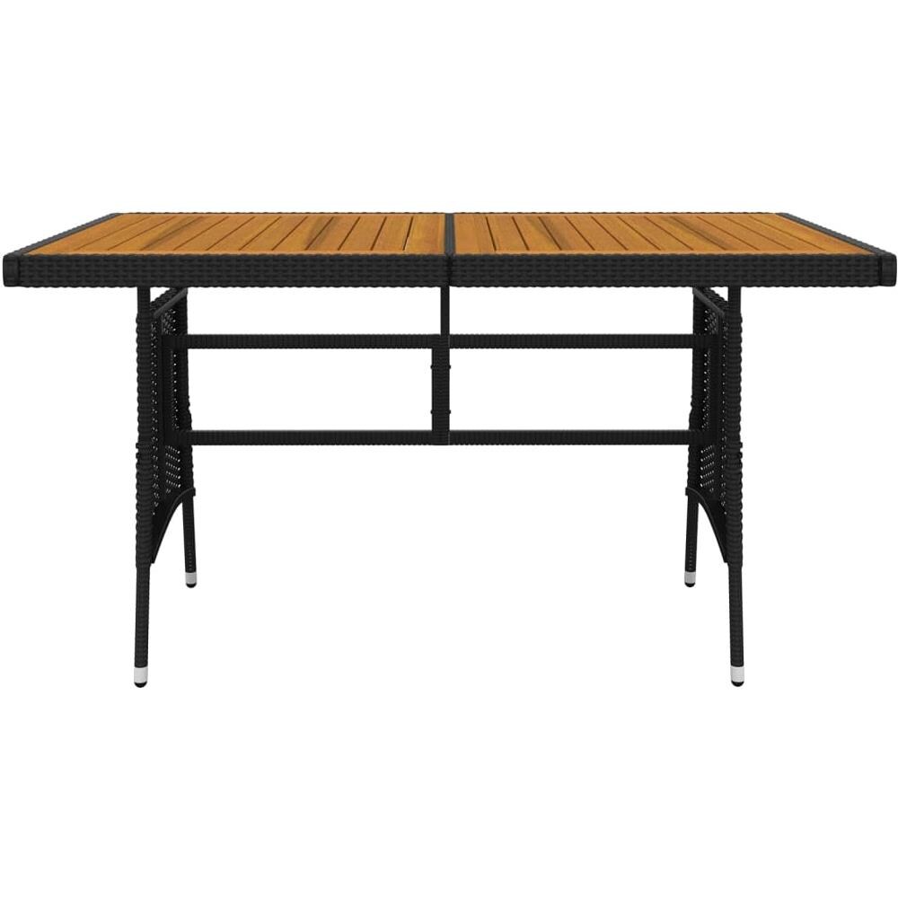 Set Da Pranzo Per Esterni 5 Pz In Polyrattan Nero - Foto 6
