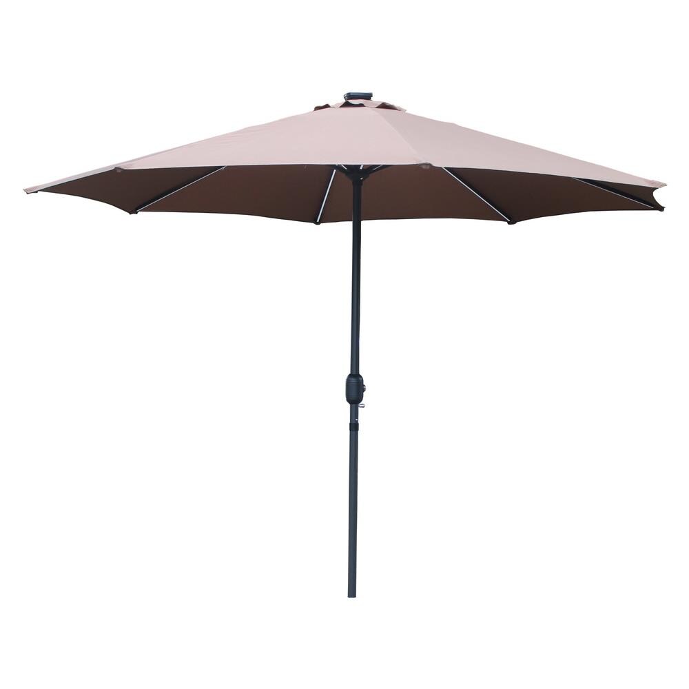 Manarola Ombrellone Rotondo Con Led Cioccolato 2,92 X 2,92 M - Foto 1