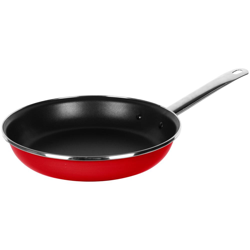 Set 2pz Padelle (20cm Blu + 24cm Rosso) In Acciaio Smaltato, Adatte All'induzione, Collezione Rainbow - Foto 2