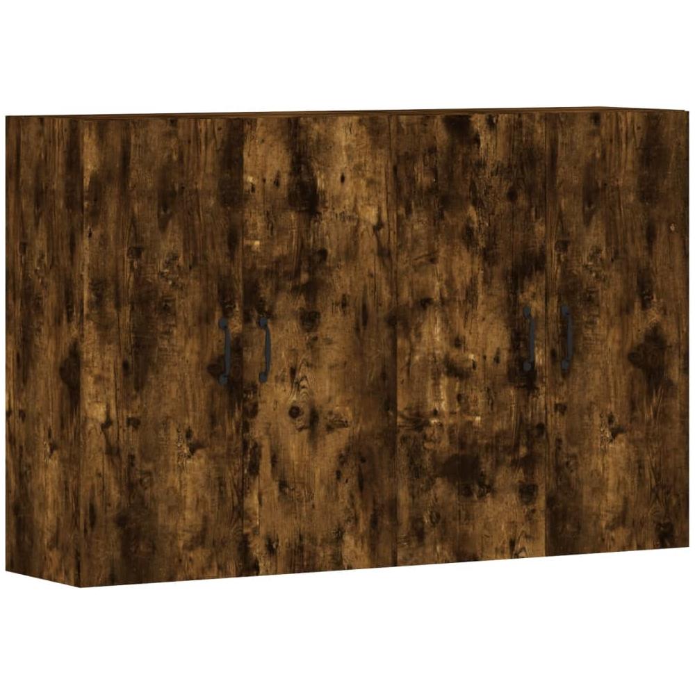 Armadietti A Parete 2 Pz Rovere Fumo In Legno Multistrato - Foto 1