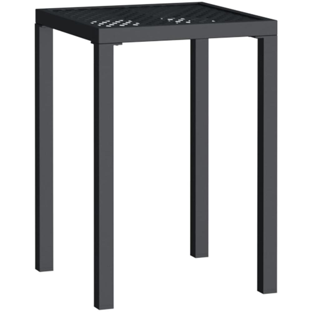 Tavolo Da Giardino Antracite 50x50x72 Cm Acciaio - Foto 2