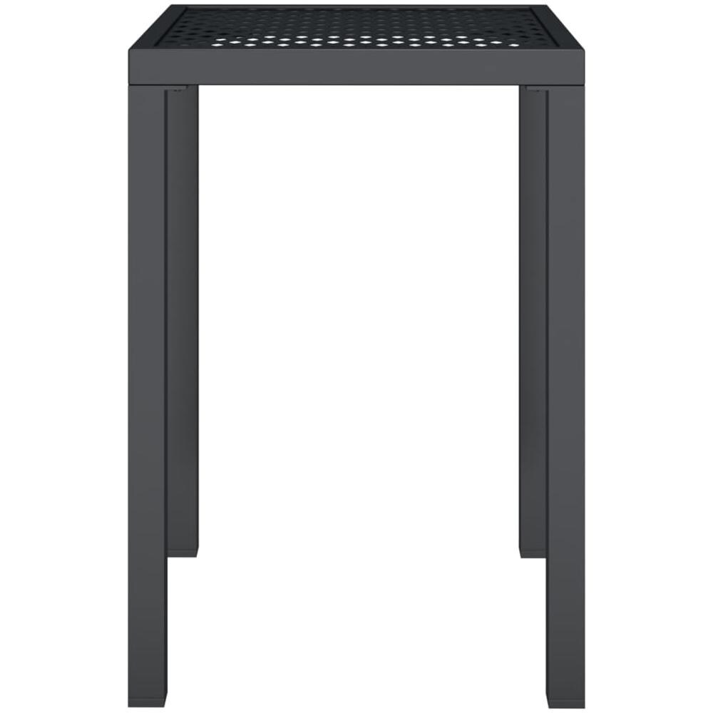 Tavolo Da Giardino Antracite 50x50x72 Cm Acciaio - Foto 3