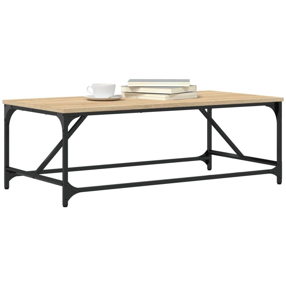 Tavolino Da Salotto Rovere Sonoma 100x50x35cm Legno Multistrato - Foto 3