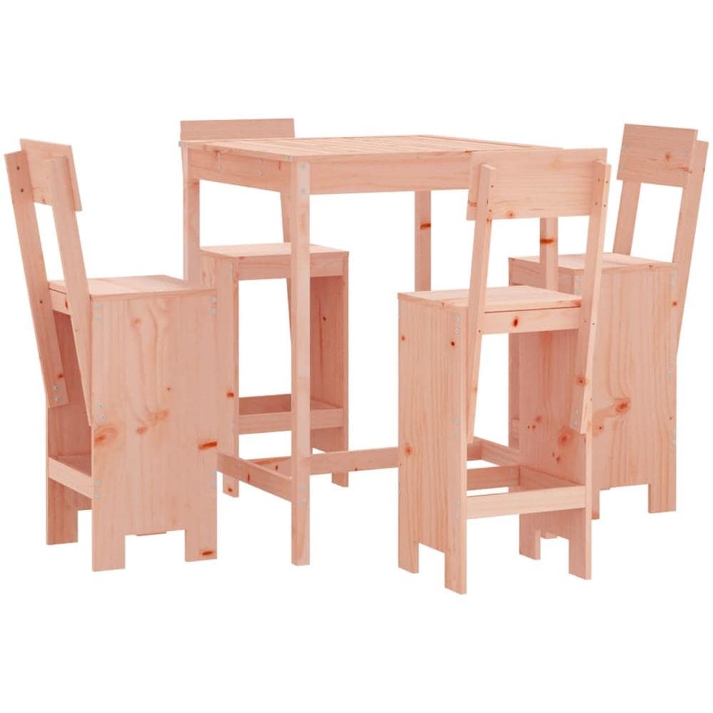 Set Da Bar Da Giardino 5 Pz In Legno Massello Di Douglas - Foto 2