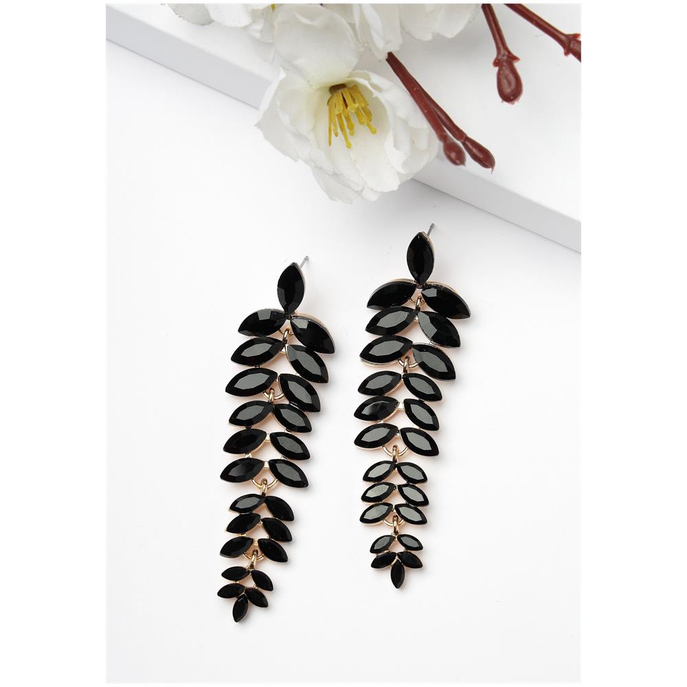 Orecchini Pendenti a Forma di Foglia a Cascata Multicolori - Foto 2