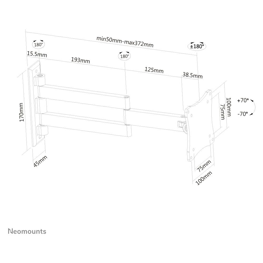 FPMA-W830BLACK Supporto a Parete per Monitor /TV - Foto 9