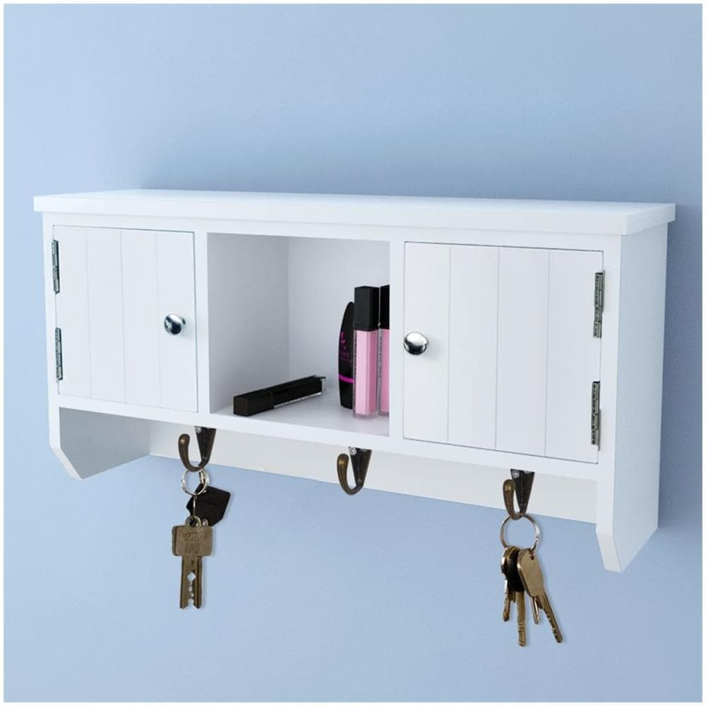 Armadietto da Parete per Chiavi e Gioielli con Ante e Ganci - Foto 1