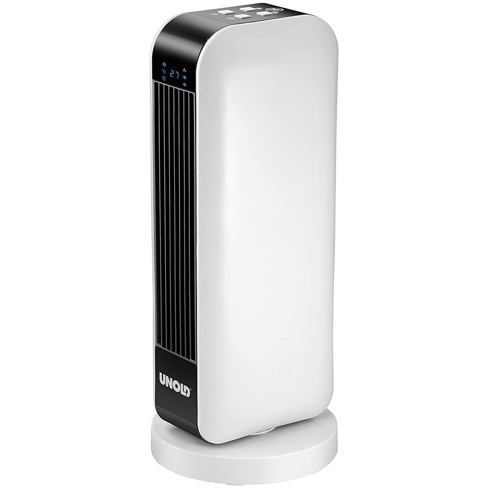 86430 - Termoventilatore in ceramica, con telecomando, batterie 2000 W, 230 V, colore: Nero / Bianco - Foto 1