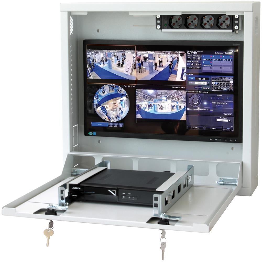 Box di Sicurezza 19" per DVR / Sistemi di Videosorveglianza Grigio - Foto 1
