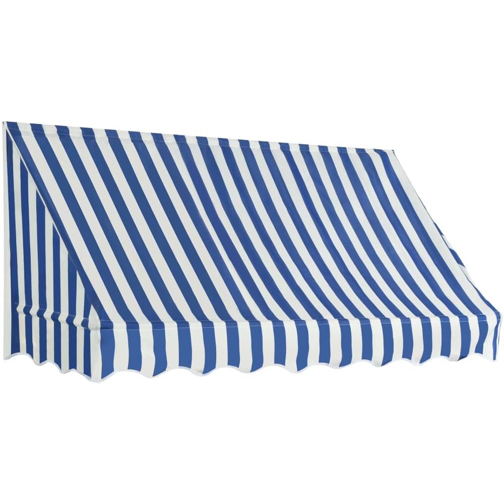 Tenda Da Sole Per Bistrò 200x120 Cm Blu E Bianca - Foto 7