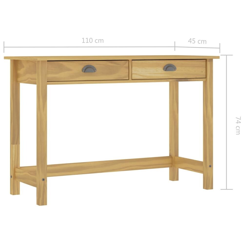 Consolle Hill con 2 Cassetti 110x45x74 cm in Massello di Pino - Foto 7