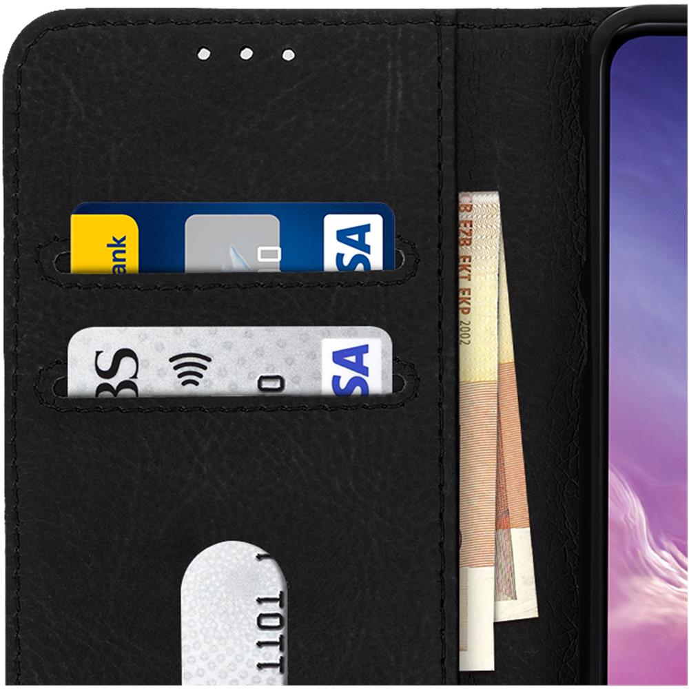 Custodia Samsung Galaxy S10e Portacarte Funzione Supporto Cover Silicone Nero - Foto 5