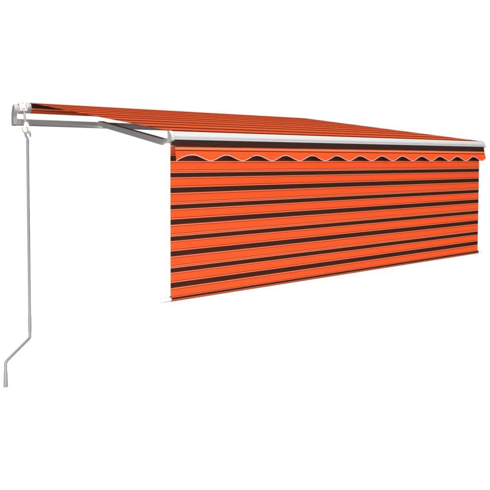 Tenda Retrattile Automatica con Parasole 4x3 m Arancio Marrone - Foto 2