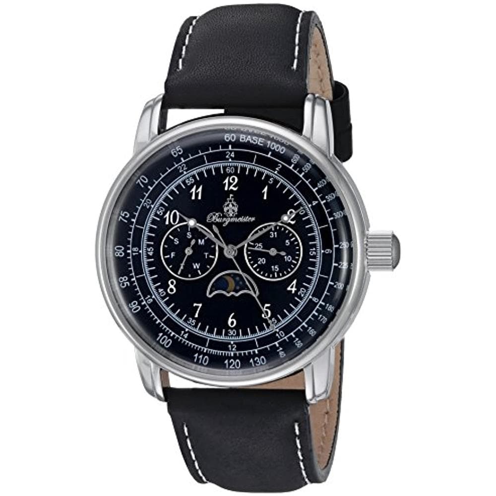 Orologio Da Uomo Al Quarzo Con Display Analogico Nero E Bracciale In Pelle Bm335¾ ¾122 - Foto 1