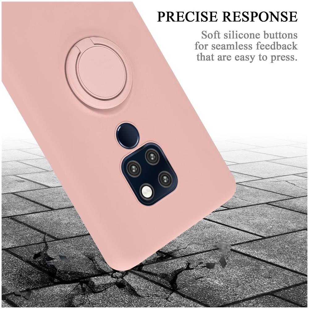 Custodia Compatibile Con Huawei Mate 20 In Liquid Rosa - Coperchio Protettivo In Silicone Tpu Flessibile Con Anello - Foto 8