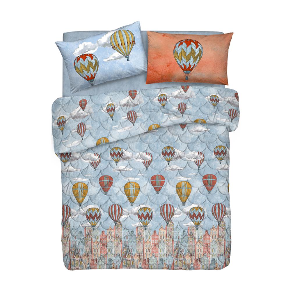 Trapuntino Piumino Estivo 100gr Linea Pensieri Delicati Disegno Volare Singolo Arancio - Foto 1