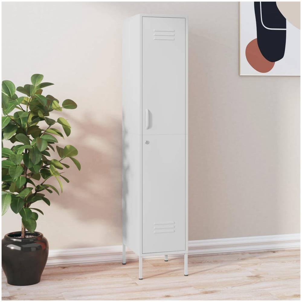 Armadio Bianco 35x46x180 Cm In Acciaio - Foto 1