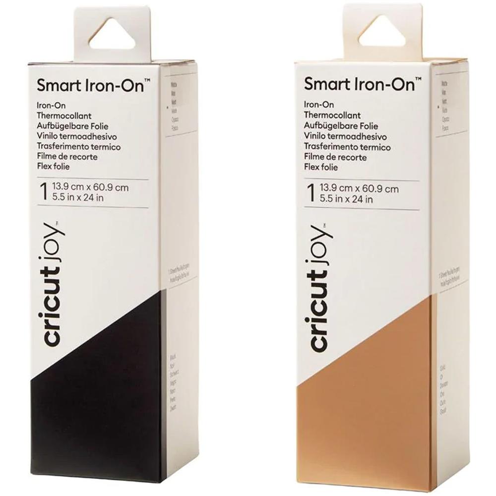 2 Vinili Termoadesivi Opachi 61 X 14 Cm - Nero, Dorato - Foto 1