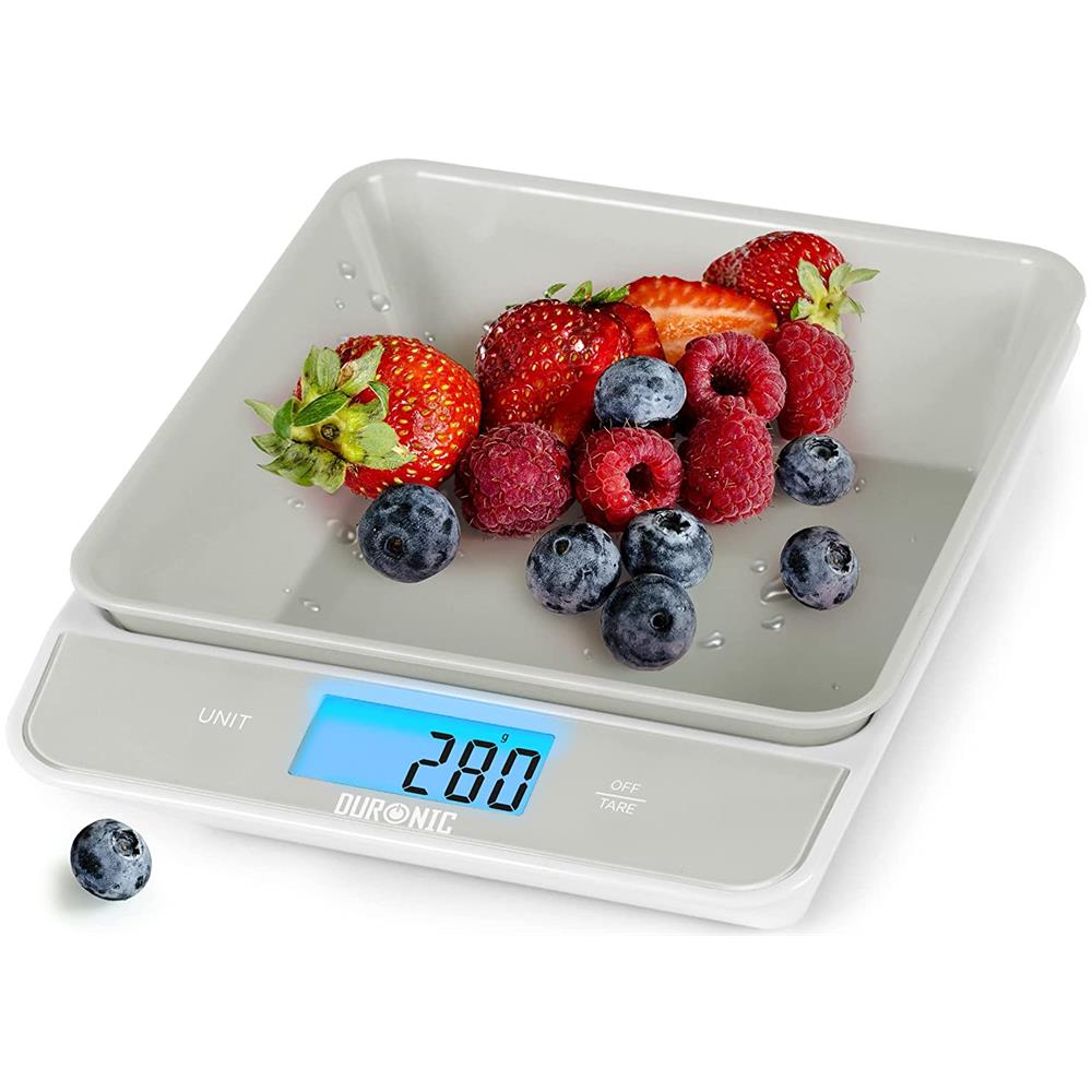 KS100 GY Bilancia Digitale da Cucina Portata Max 5 Kg con Ciotola Grigia 1.2 L e Funzione Tara - Foto 1