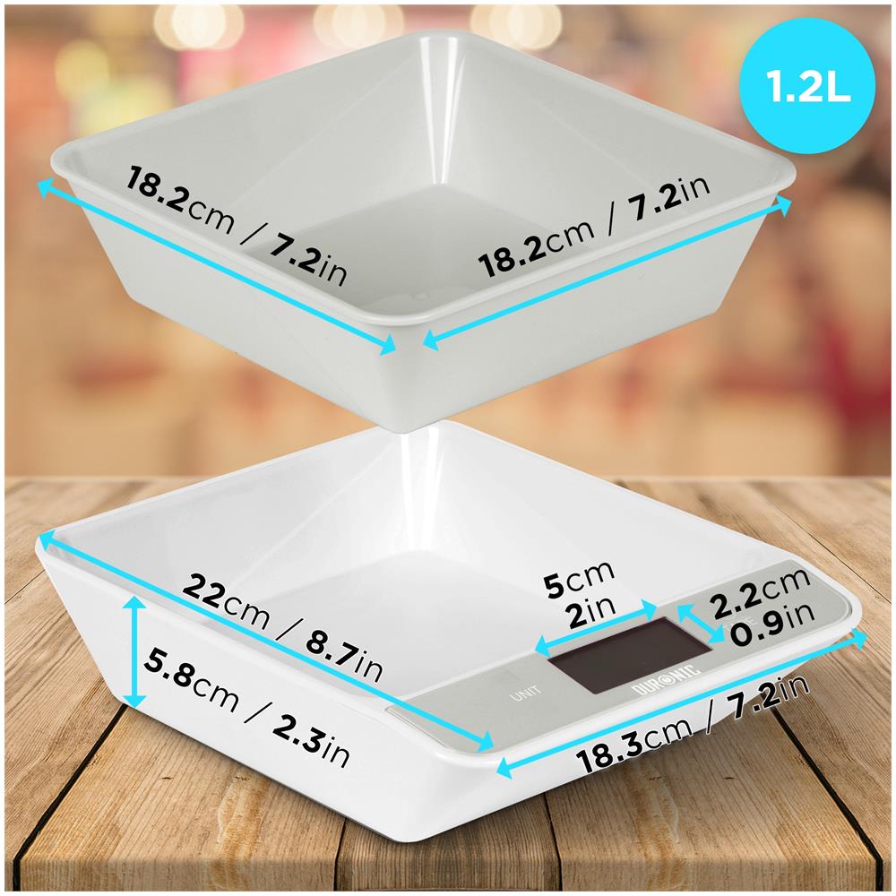 KS100 GY Bilancia Digitale da Cucina Portata Max 5 Kg con Ciotola Grigia 1.2 L e Funzione Tara - Foto 7