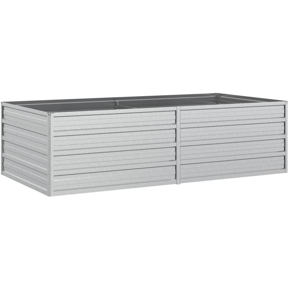 Letto Rialzato Giardino 160x80x45 cm in Acciaio Zincato Argento - Foto 1