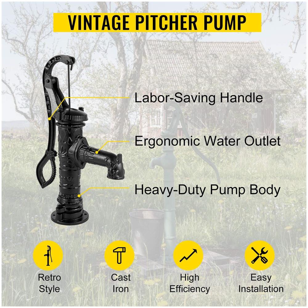 Pompa Manuale Per Acqua, Antica, In Ghisa, Per Cortile - Foto 6