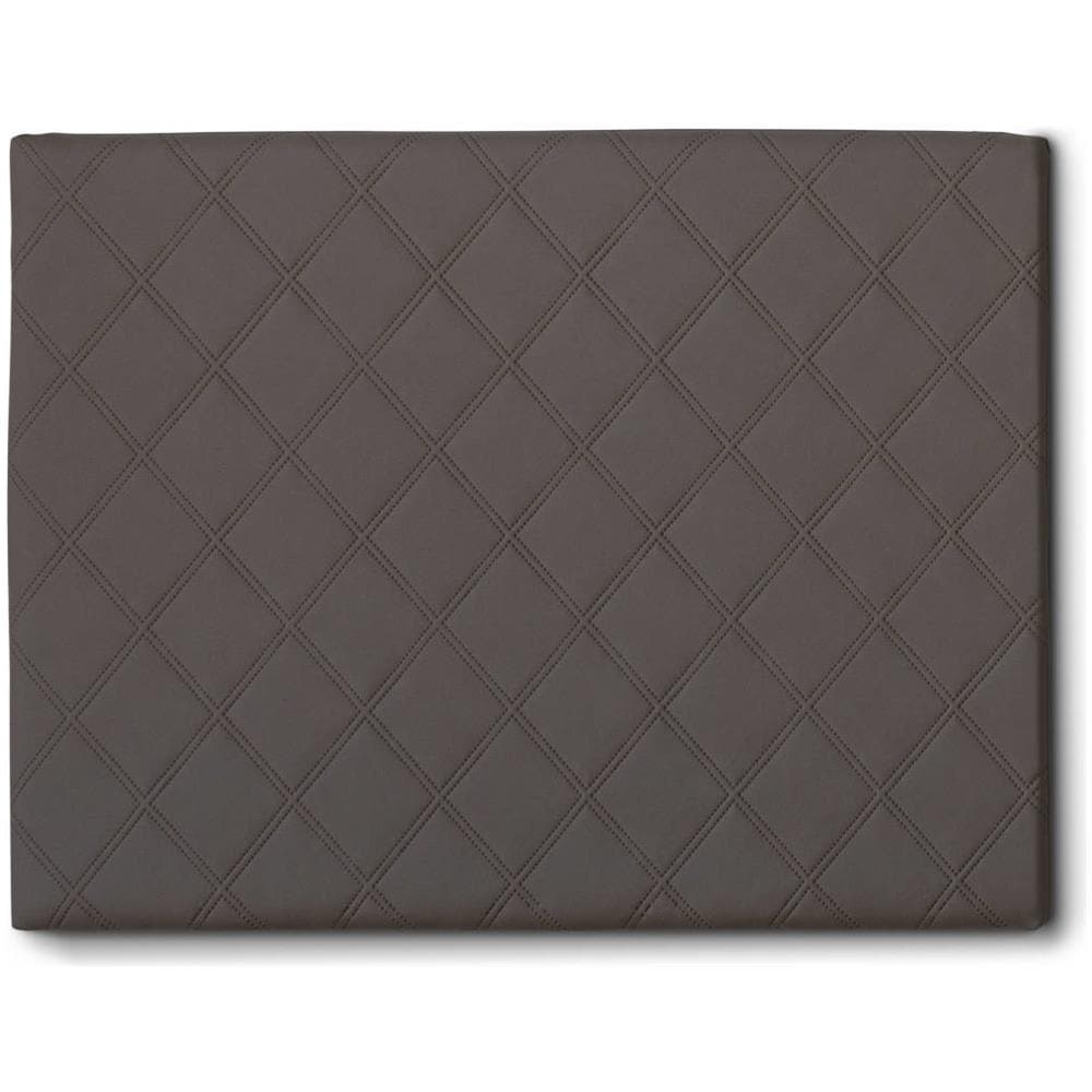 Letto Singolo Cleziana, Testata In Ecopelle A Muro, 100% Made In Italy, Adatta A Letto Singolo, Cm 90x60, Tortora - Foto 1