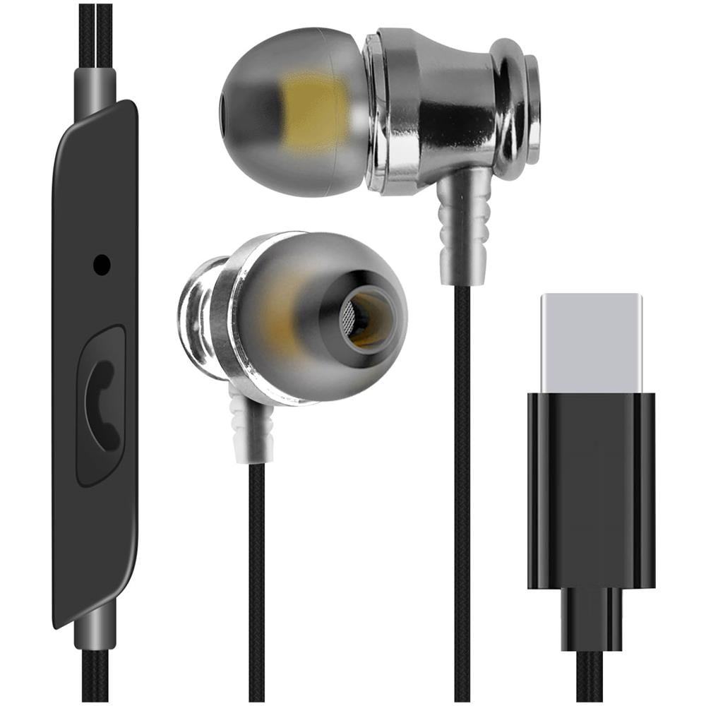 Auricolari Cablati Usb-c In-ear Microfono E Tasti Argento - Foto 1