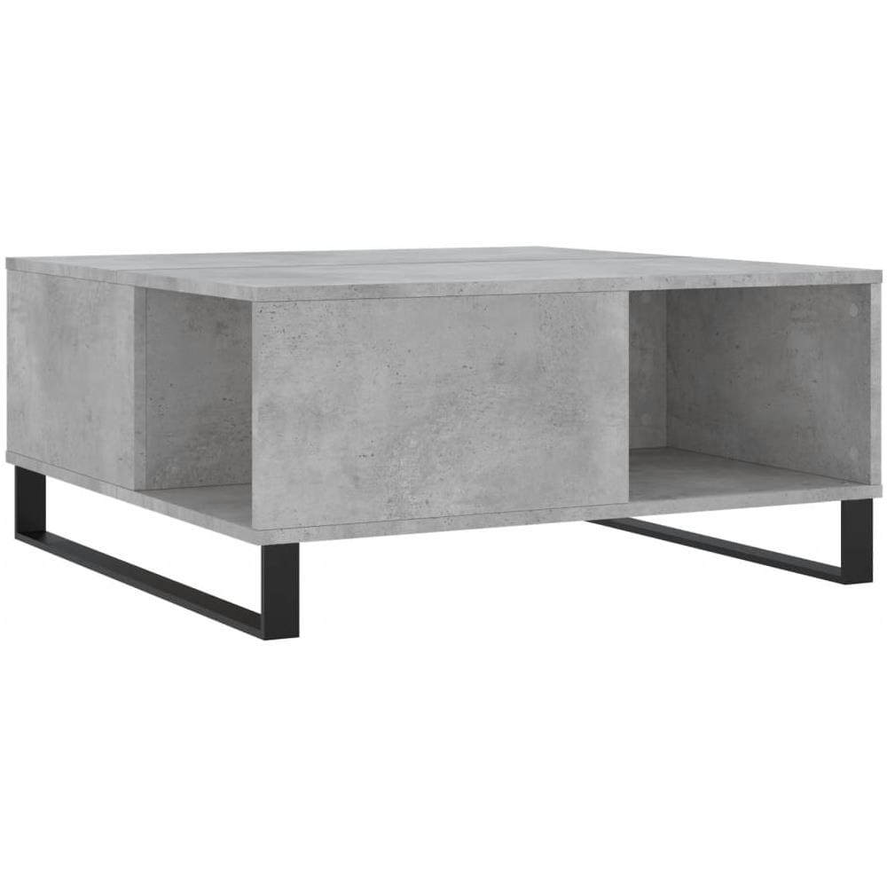 Tavolino Salotto Grigio Cemento 80x80x36,5 Cm Legno Multistrato - Foto 2