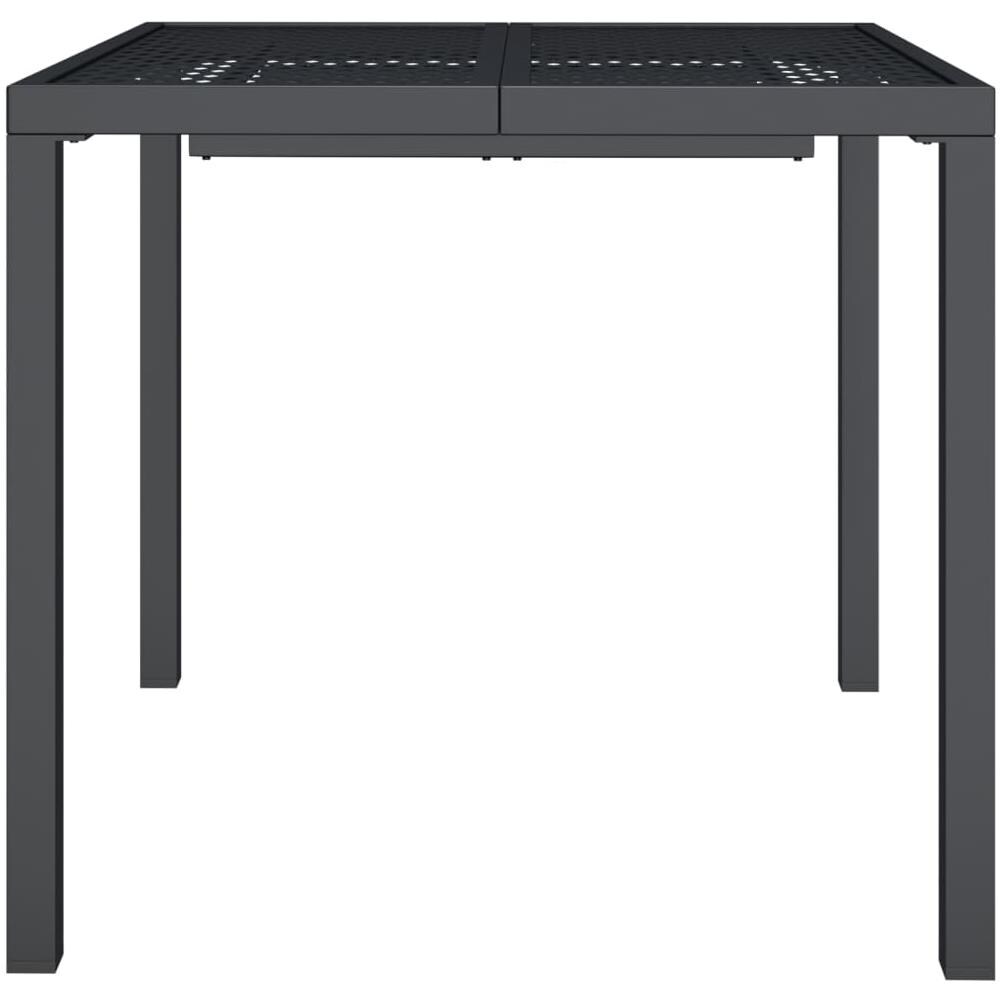Tavolo Da Giardino Antracite 80x80x72 Cm Acciaio - Foto 3