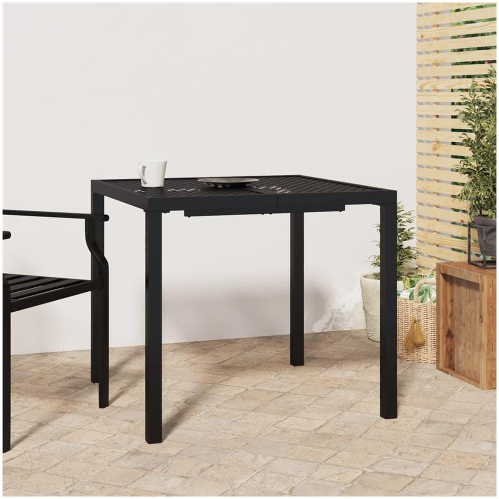 Tavolo Da Giardino Antracite 80x80x72 Cm Acciaio - Foto 1