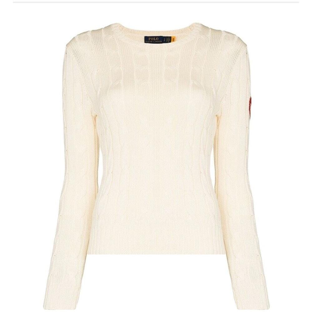 Maglione Donna Lavorato A Trecce Con Logo Sulla Manica Tg L - Foto 1