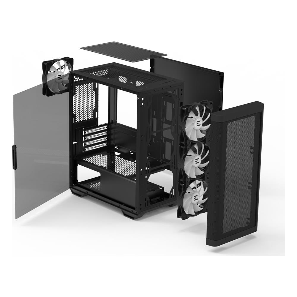 Case M4 Black Mini Tower micro ATX / Mini-ITX 1 Porte USB 2.0 2 Porte USB 3.2 Colore Nero - Foto 9