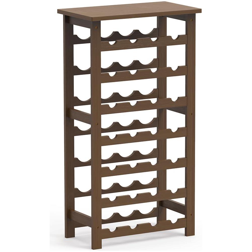 Cantinetta Portavino In Legno Bambã¹ Noce Con 28 Scomparti Bar Portabottiglie - Foto 2