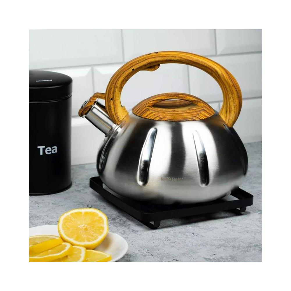 Bollitore con fischietto in acciaio inossidabile Kinghoff KH-3291 da 3,0 l - Foto 2