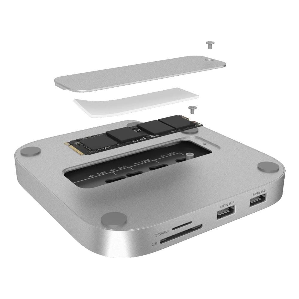 Docking Station IB-DK100 USB-C Per Mac Mini M4 Argento - Foto 3