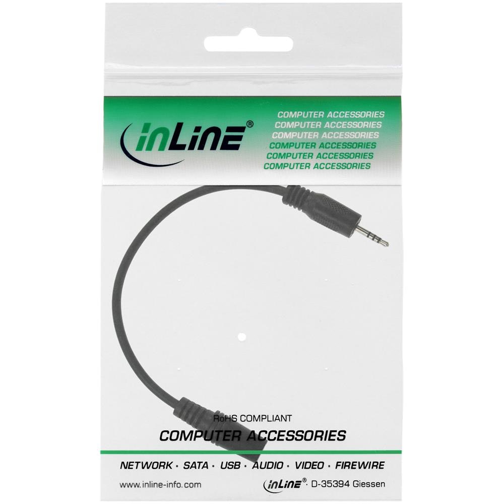 cavo audio, jack 2,5mm maschio a jack 3,5mm femmina, tricanale 4pin, 2m - Foto 2