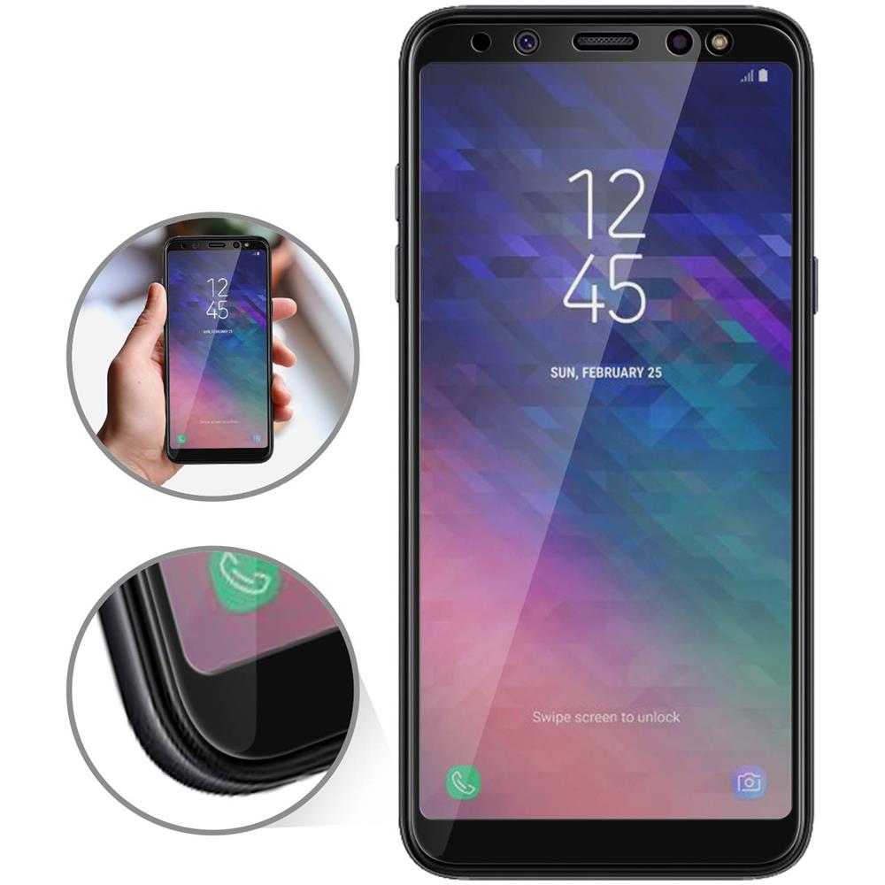 Pellicola Galaxy A6 Protezione Salvadisplay Vetro Temperato Contorno Nero - Foto 10