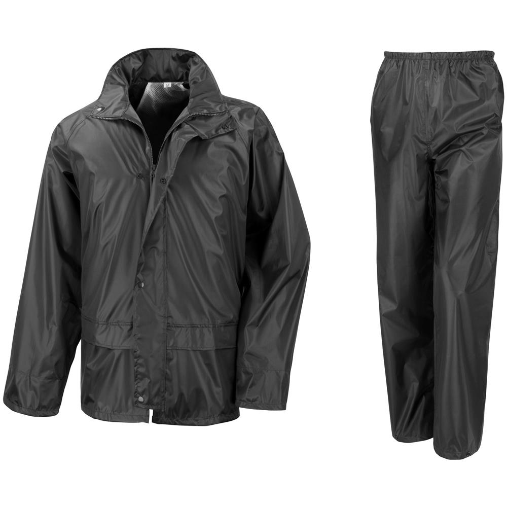 Tuta Da Pioggia (pantaloni E Giacca) Uomo (xxxl) (nero)  - Foto 1