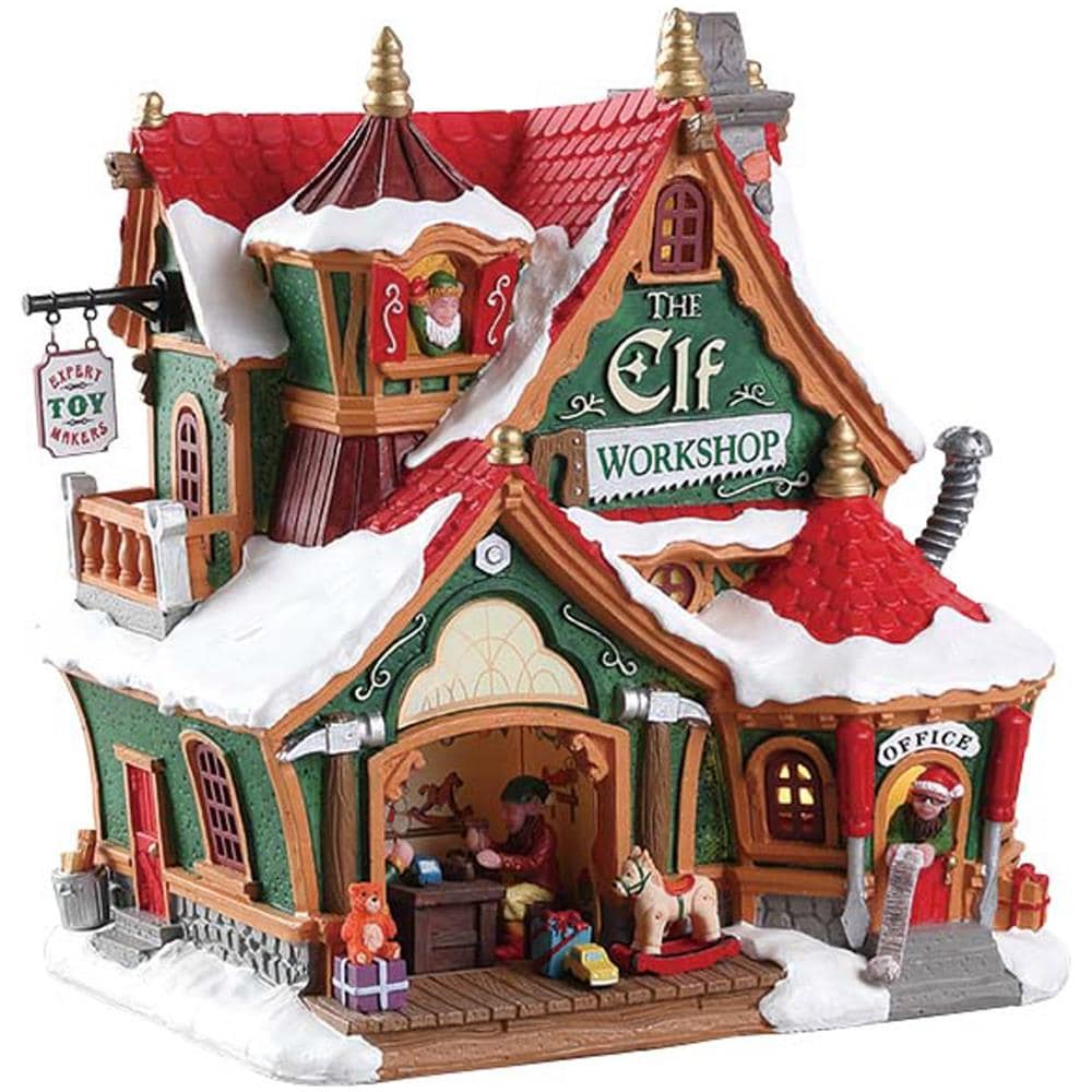 Giostra Natalizia Illuminata A Led Presepe Di Natale Laboratorio Babbo Natale - The Elf Workshop 75291 - Foto 2