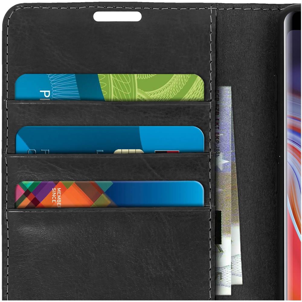 Custodia Samsung Galaxy Note 9 In Pelle Portafoglio Funzione Supporto Nero - Foto 5