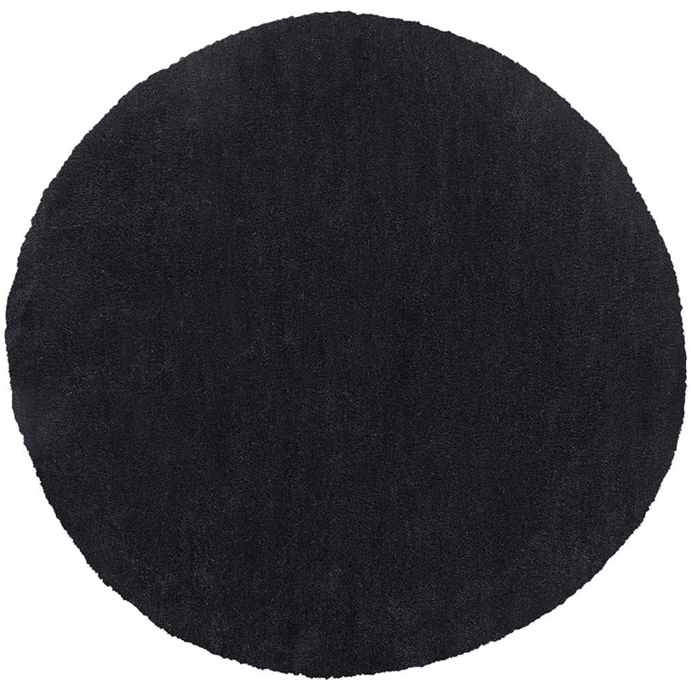 Tappeto Shaggy Nero Tondo Ø140 Cm Demre - Foto 1