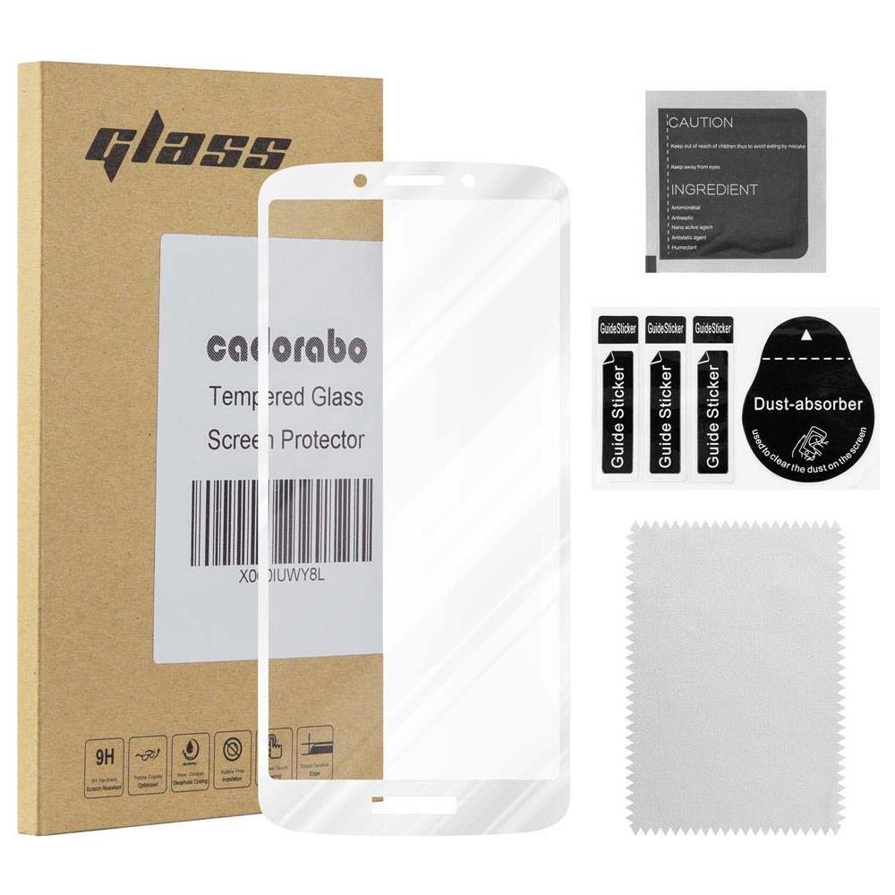Pellicola Armatura A Schermo Intero Compatibile Con Motorola Moto E5 In Trasparente Con Bianco - Vetro Temperato (tempered) Di Protezione Del Display In Durezza 9h Con 3d Touch - Foto 1